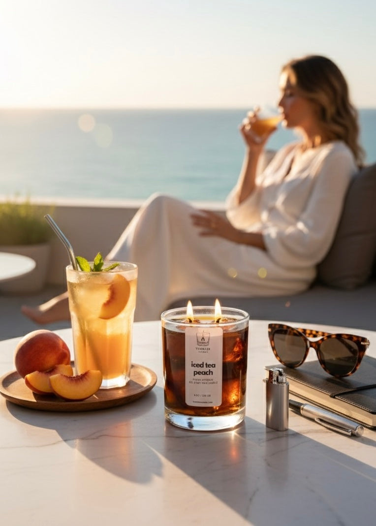 Iced Tea Şeftali - Şeftali Kokulu Jel Mum - 8 Oz/236 gr