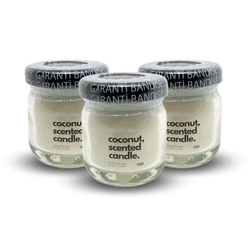 Hindistan Cevizi Kokulu Soya Mum - Mini 3'lü Set