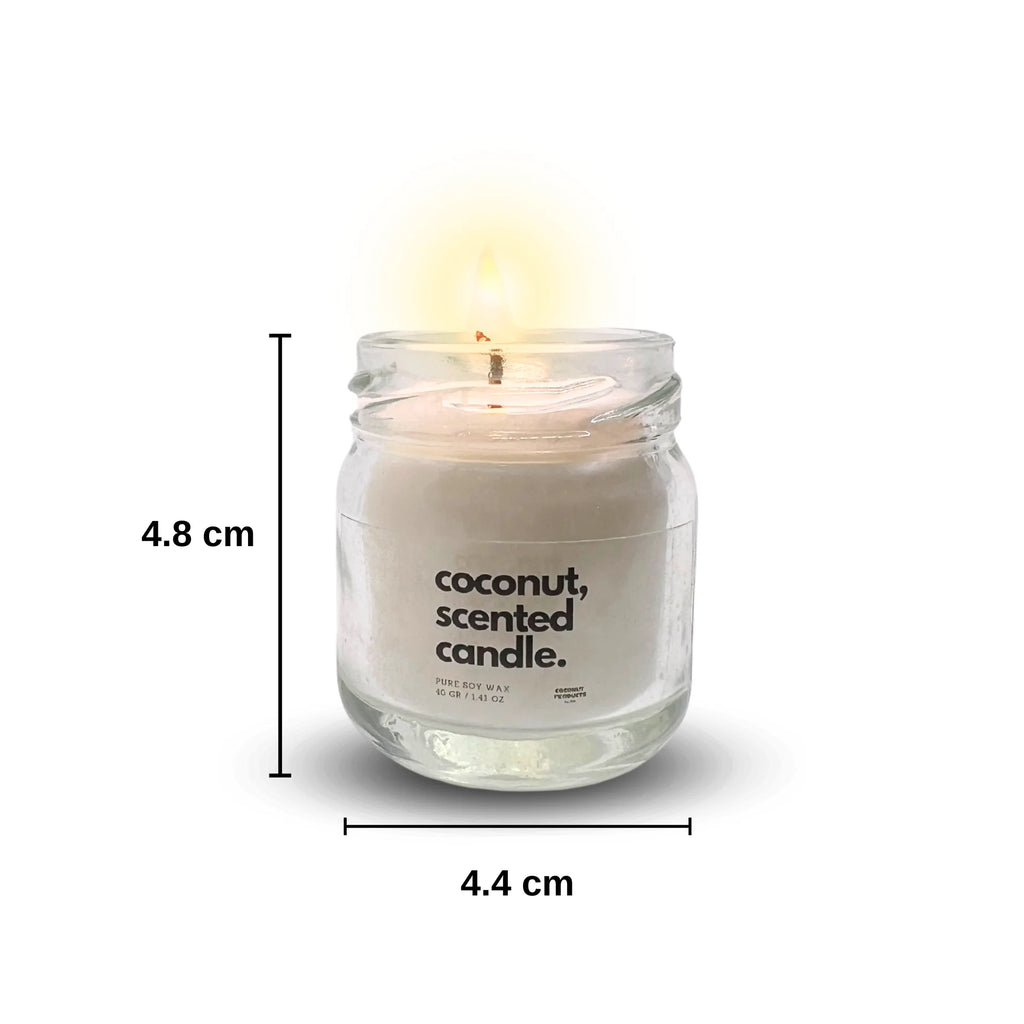 Hindistan Cevizi Kokulu Soya Mum - Mini 3'lü Set