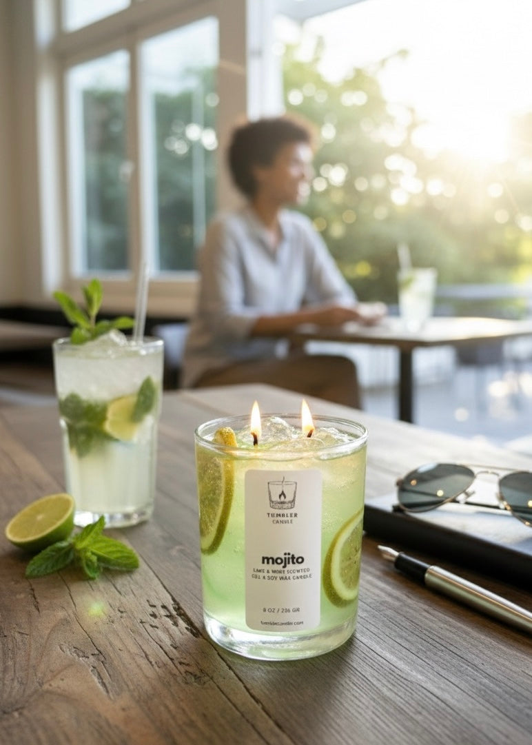 Mojito - Lime ve Nane Kokulu Jel Mum - 8 0z/236 gr