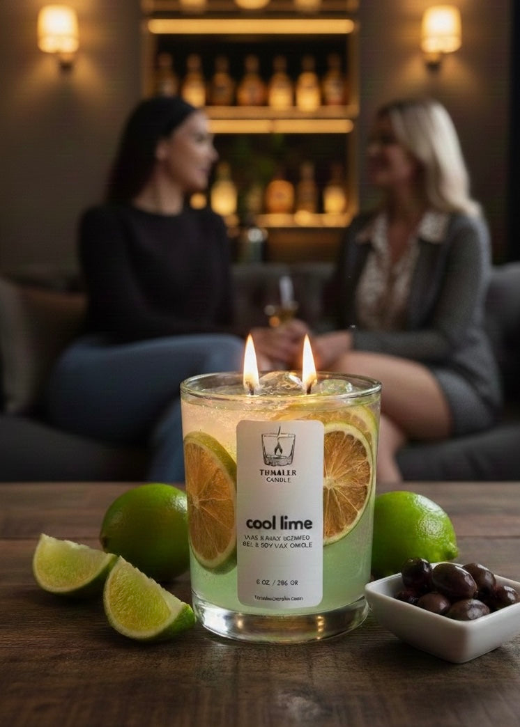 Cool Lime -  Lime ve Nane Kokulu Jel Mum - 8 0z/236 gr