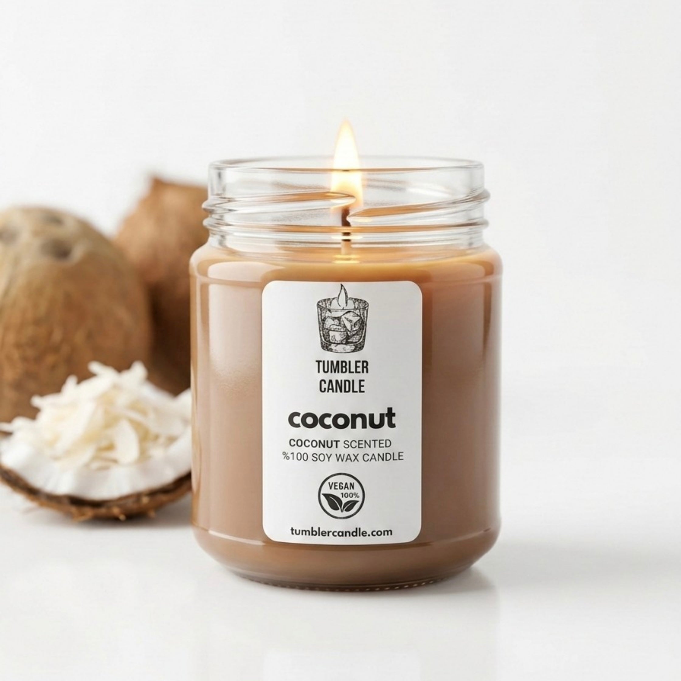 The Jar Gallery No: 01 - Coconut Candle - Hindistan Cevizi Kokulu Soya Mum