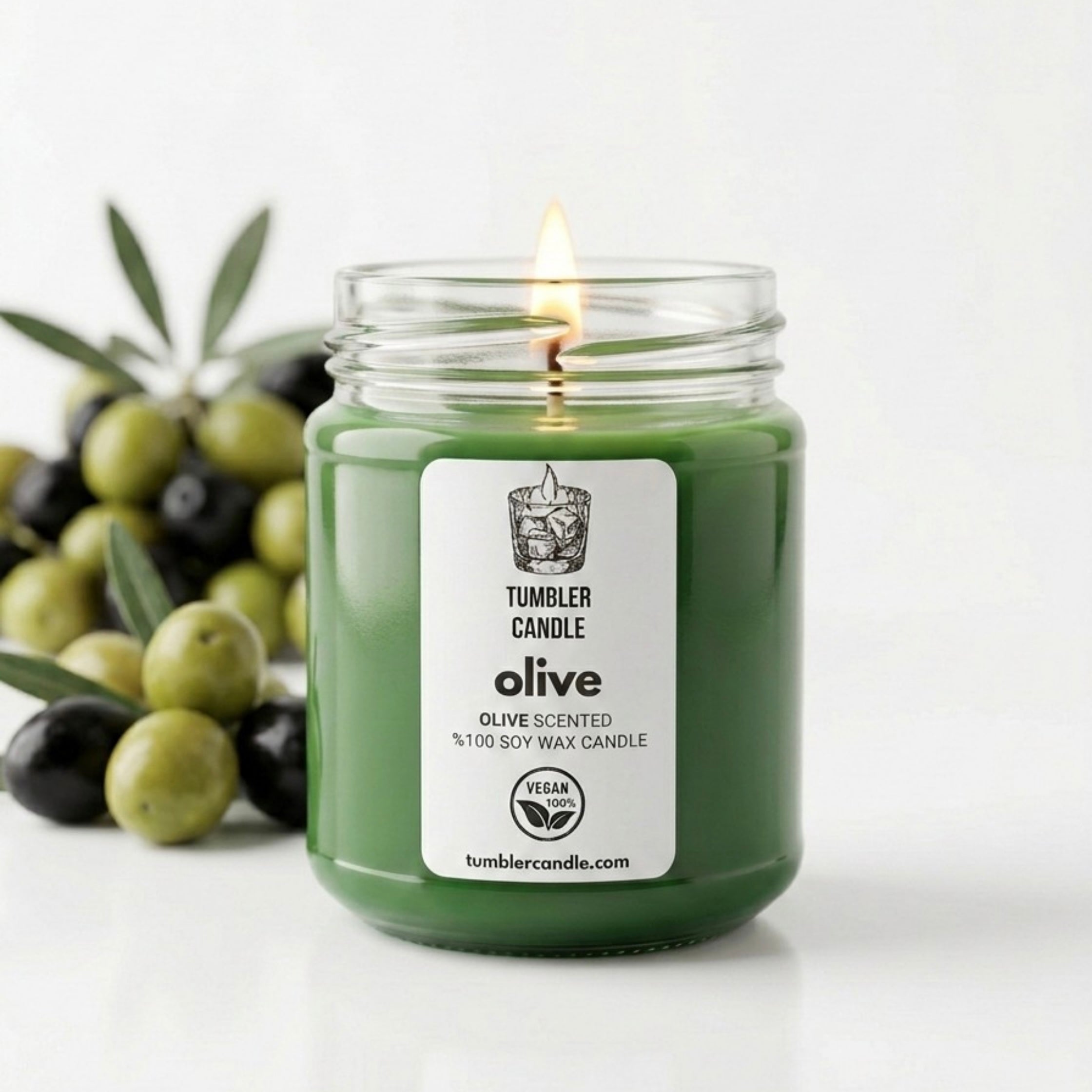 The Jar Gallery No: 02 - Olive Candle - Zeytin Kokulu Soya Mum