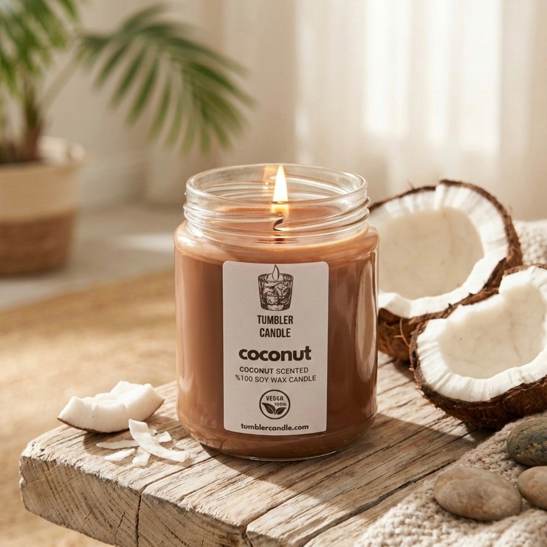 The Jar Gallery No: 01 - Coconut Candle - Hindistan Cevizi Kokulu Soya Mum