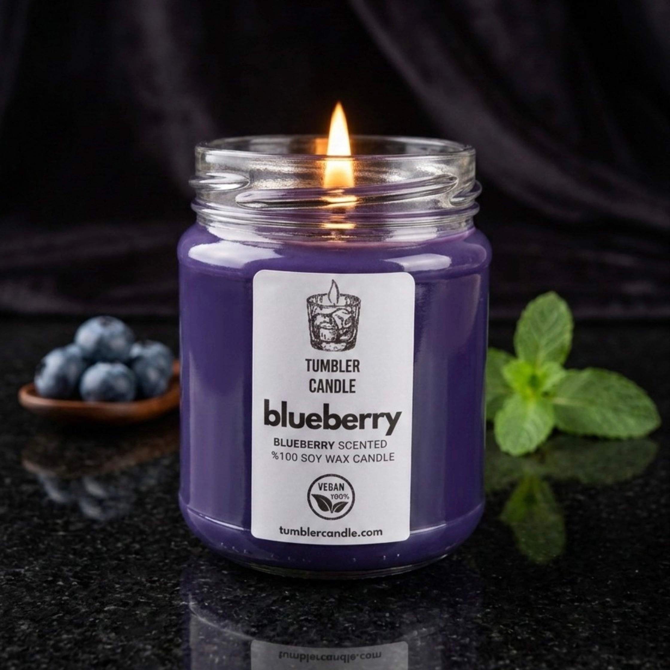 The Jar Gallery No: 04 - Blueberry Candle - Yaban Mersini Kokulu Soya Mum