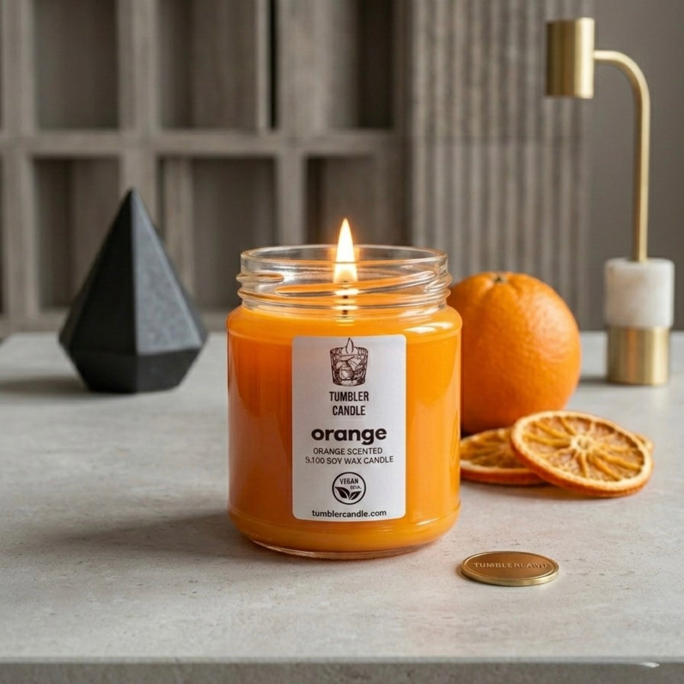 The Jar Gallery No: 03 - Orange Candle - Portakal Kokulu Soya Mum