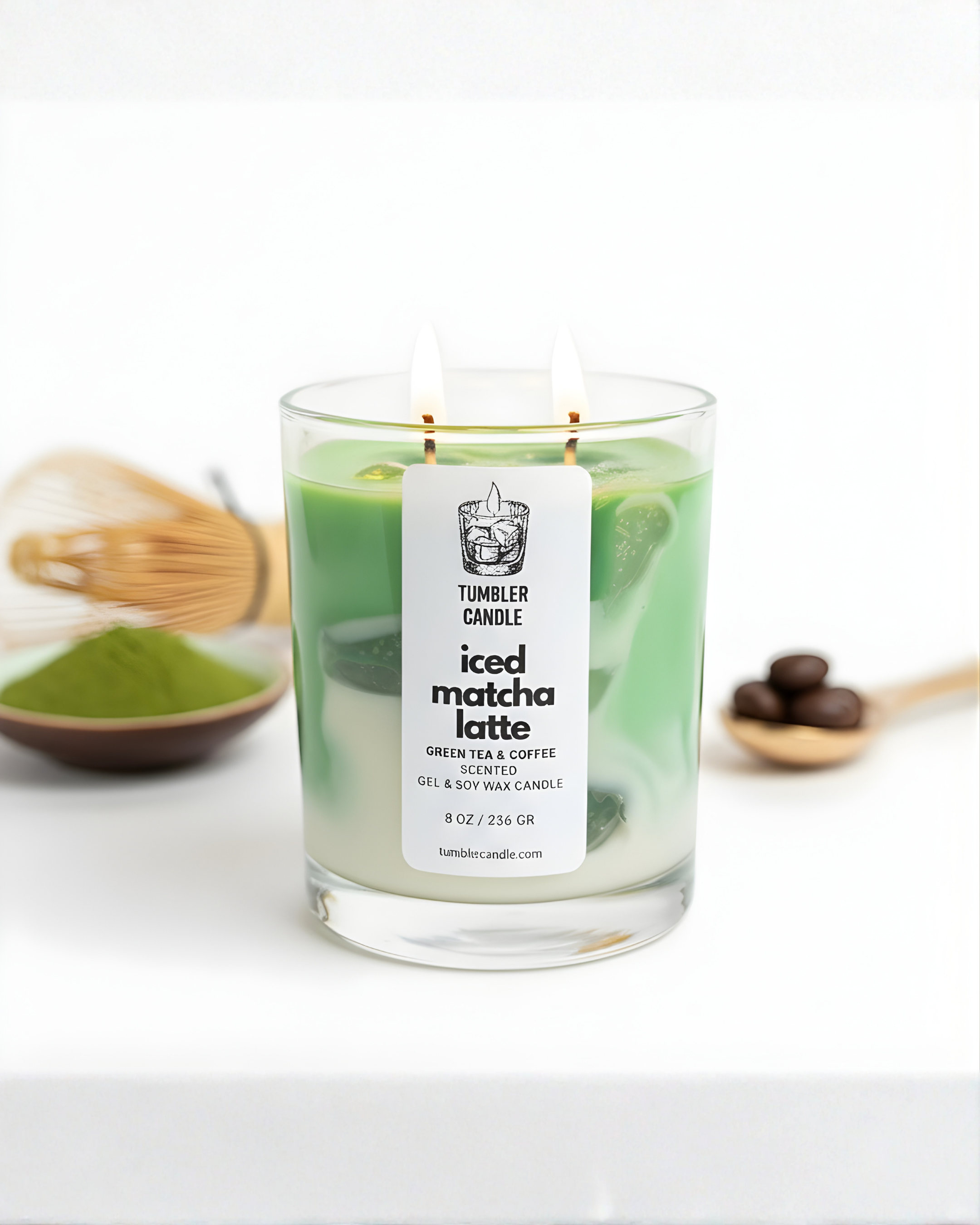 Iced Matcha Latte - Yeşil Çay & Kahve Kokulu Soya Mum