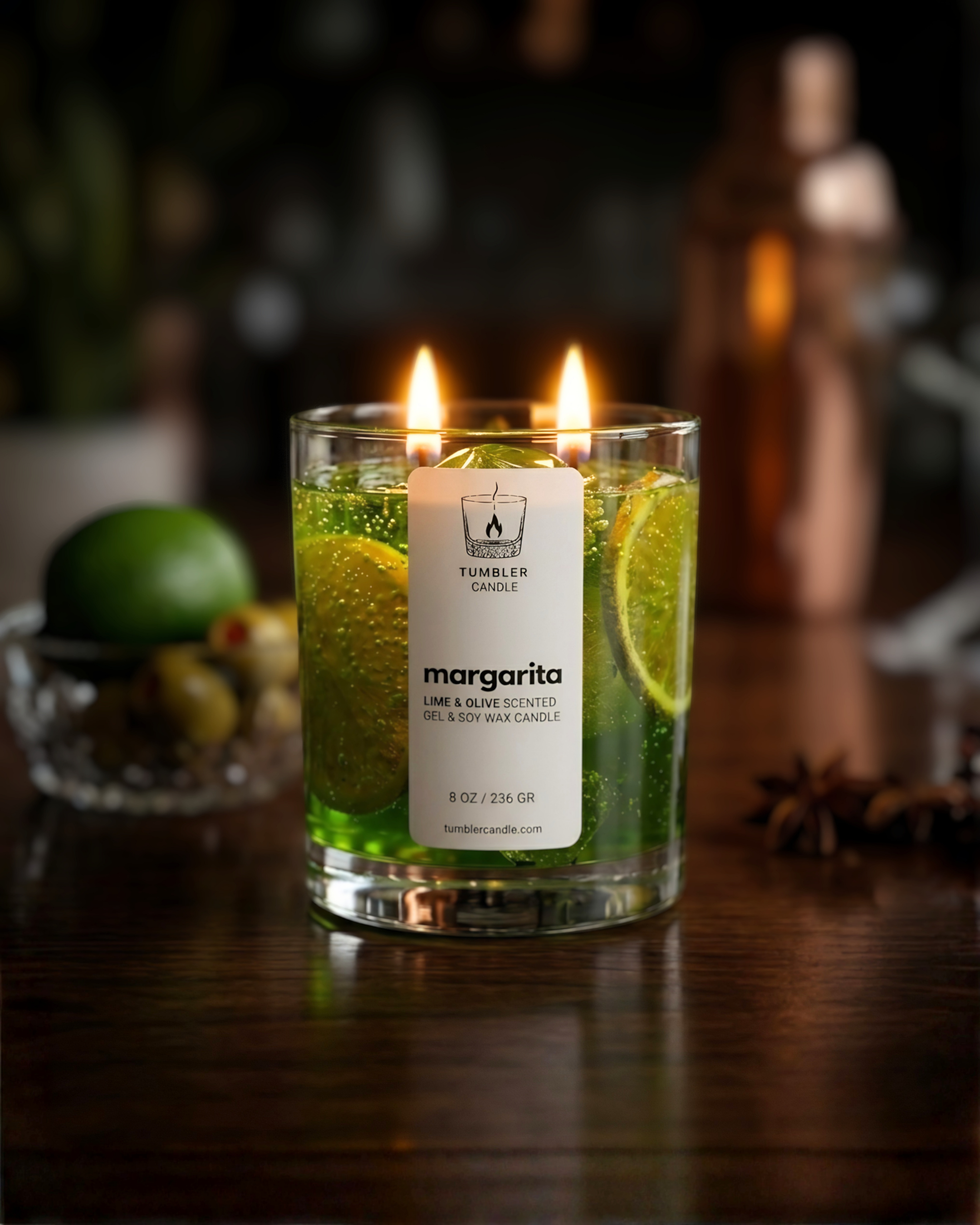 Margarita - Lime ve Zeytin Kokulu Jel Mum
