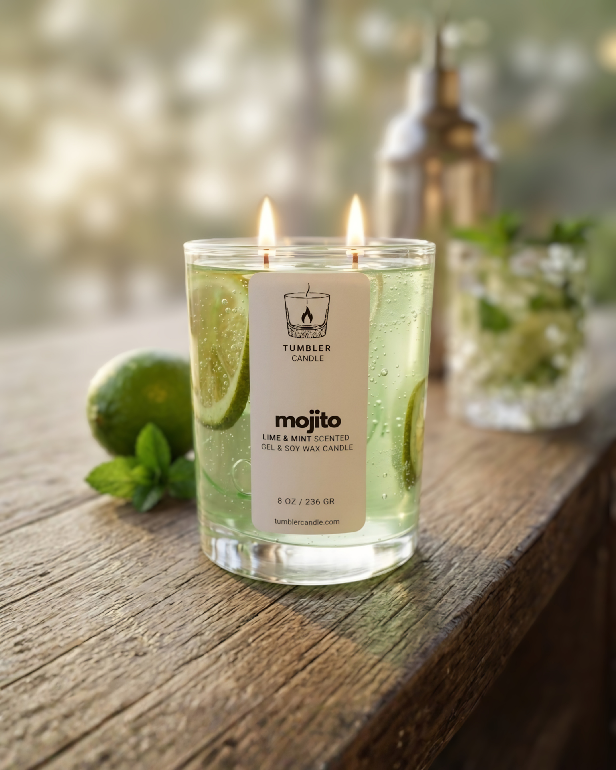 Mojito - Lime ve Nane Kokulu Jel Mum