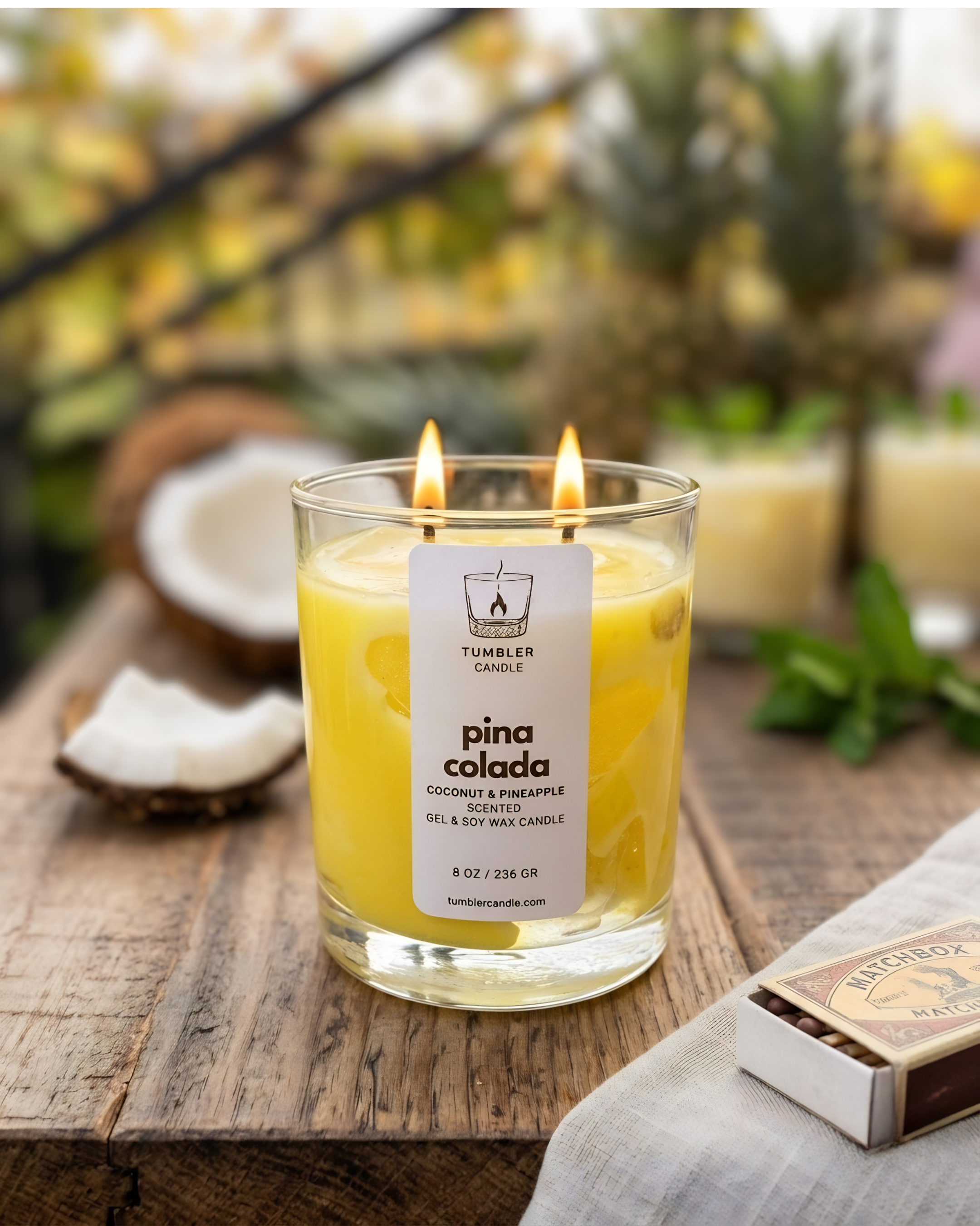 Pina Colada - Hindistan Cevizi ve Ananas Kokulu Soya Mum