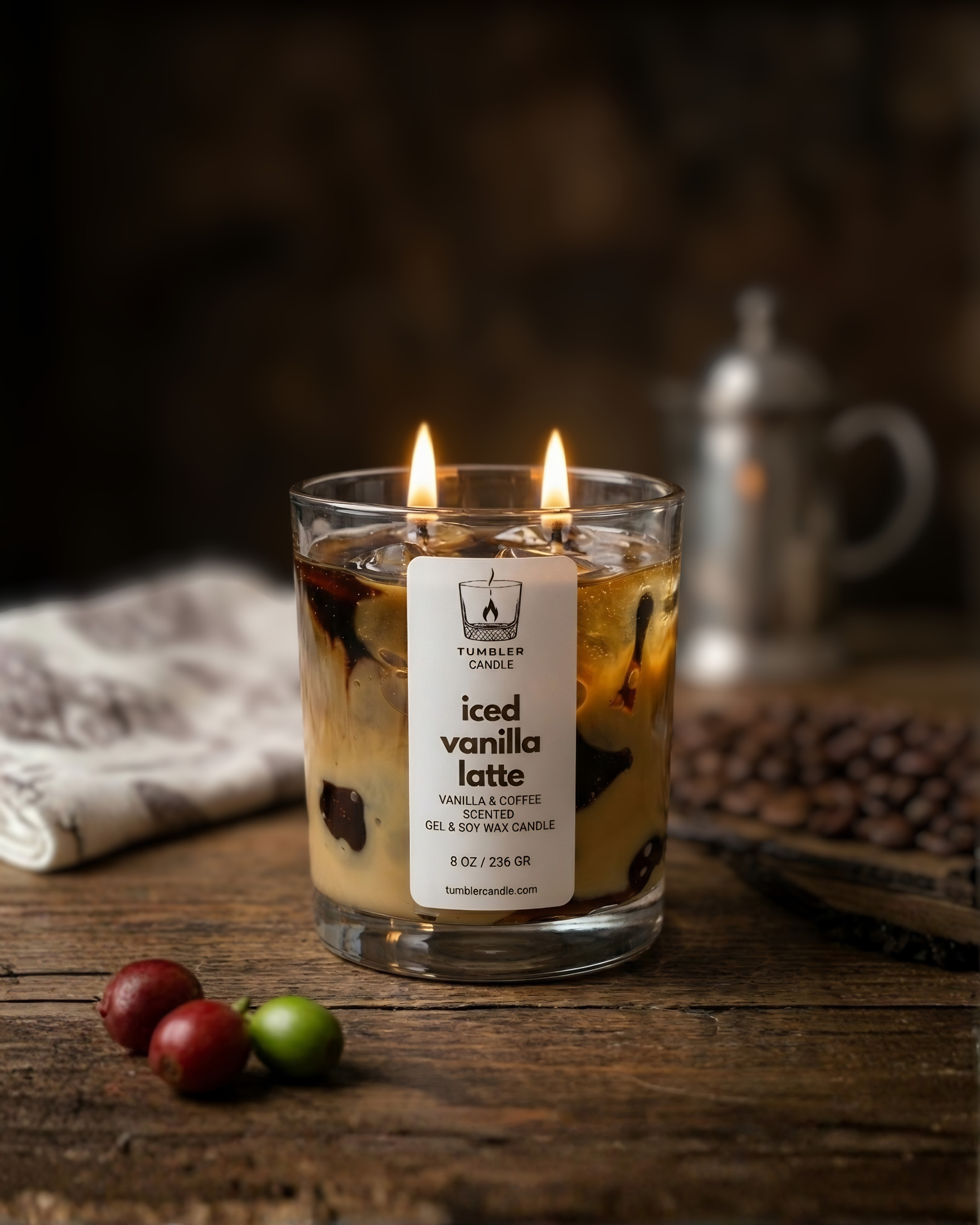 Iced Vanilla Latte - Kahve ve Vanilya Kokulu Soya Mum