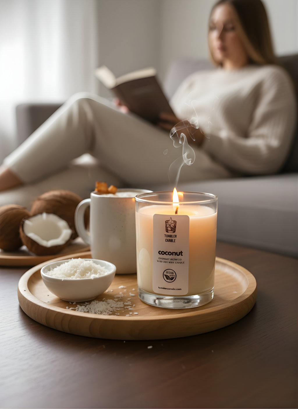 Tropical Coconut - Hindistan Cevizi Kokulu Soya Mum - 250 ml