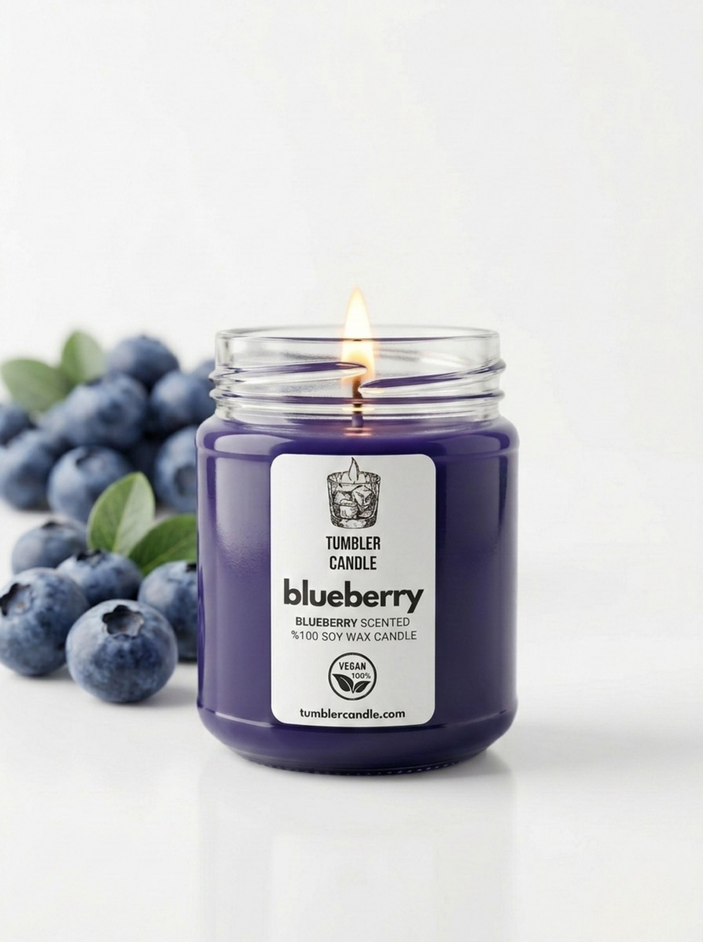 The Jar Gallery No: 04 - Blueberry Candle - Yaban Mersini Kokulu Soya Mum - 150 ml