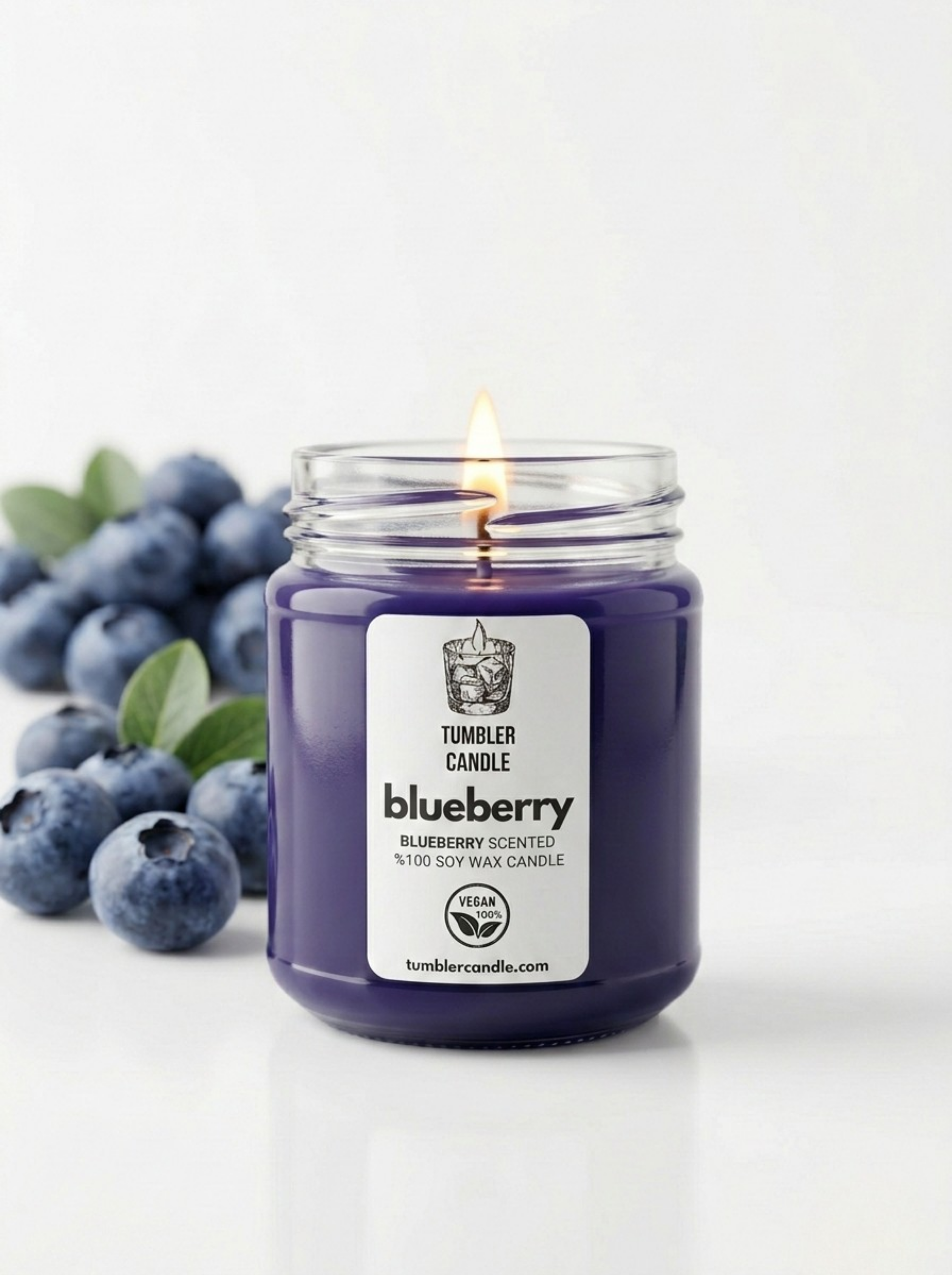 The Jar Gallery No: 04 - Blueberry Candle - Yaban Mersini Kokulu Soya Mum - 150 ml