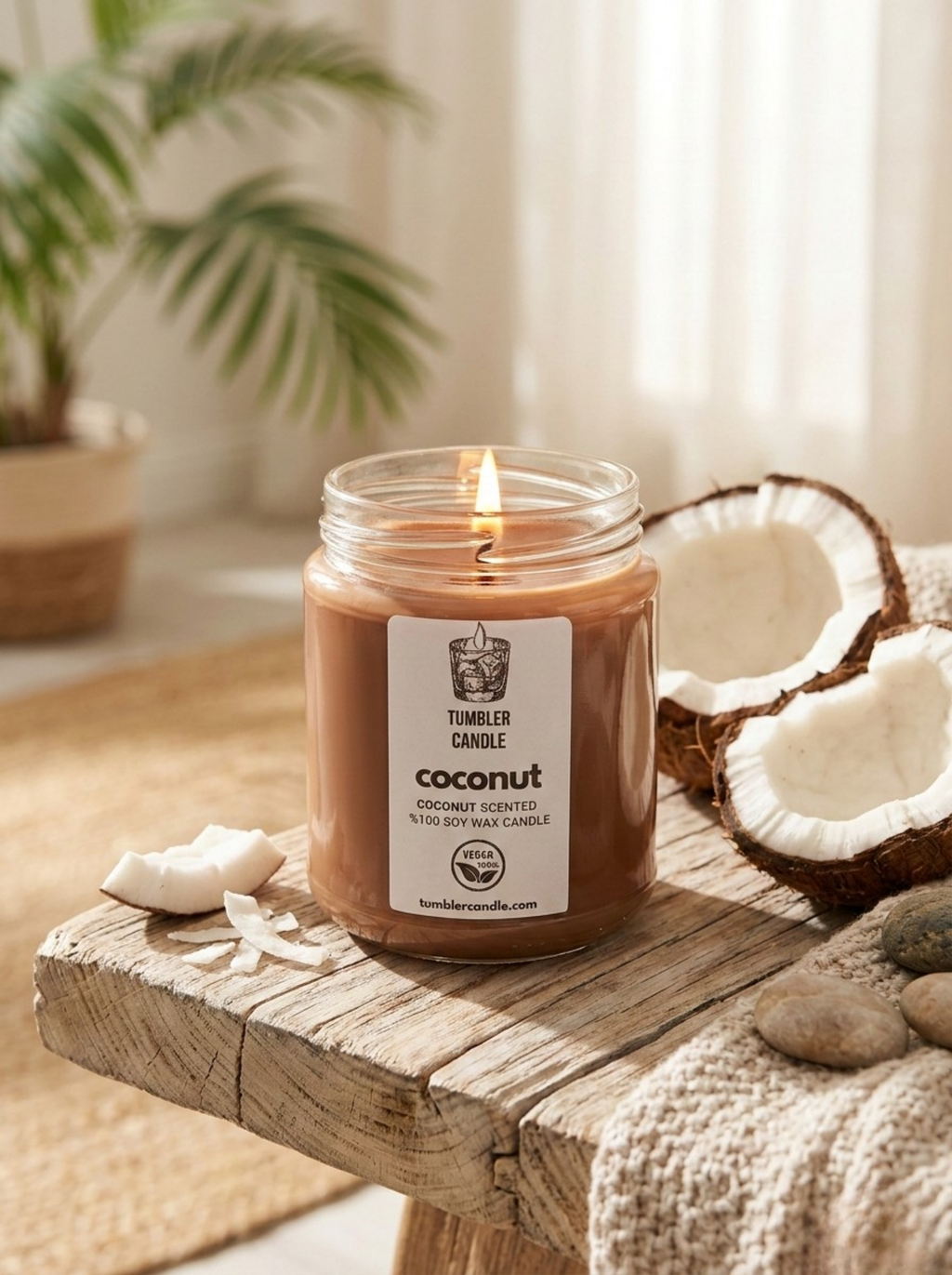 The Jar Gallery No: 01 - Coconut Candle - Hindistan Cevizi Kokulu Soya Mum - 150 ml