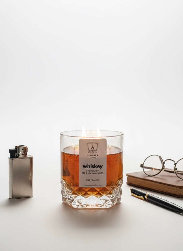 Whiskey - Oud Kokulu Jel Mum - 8 0z/236 gr