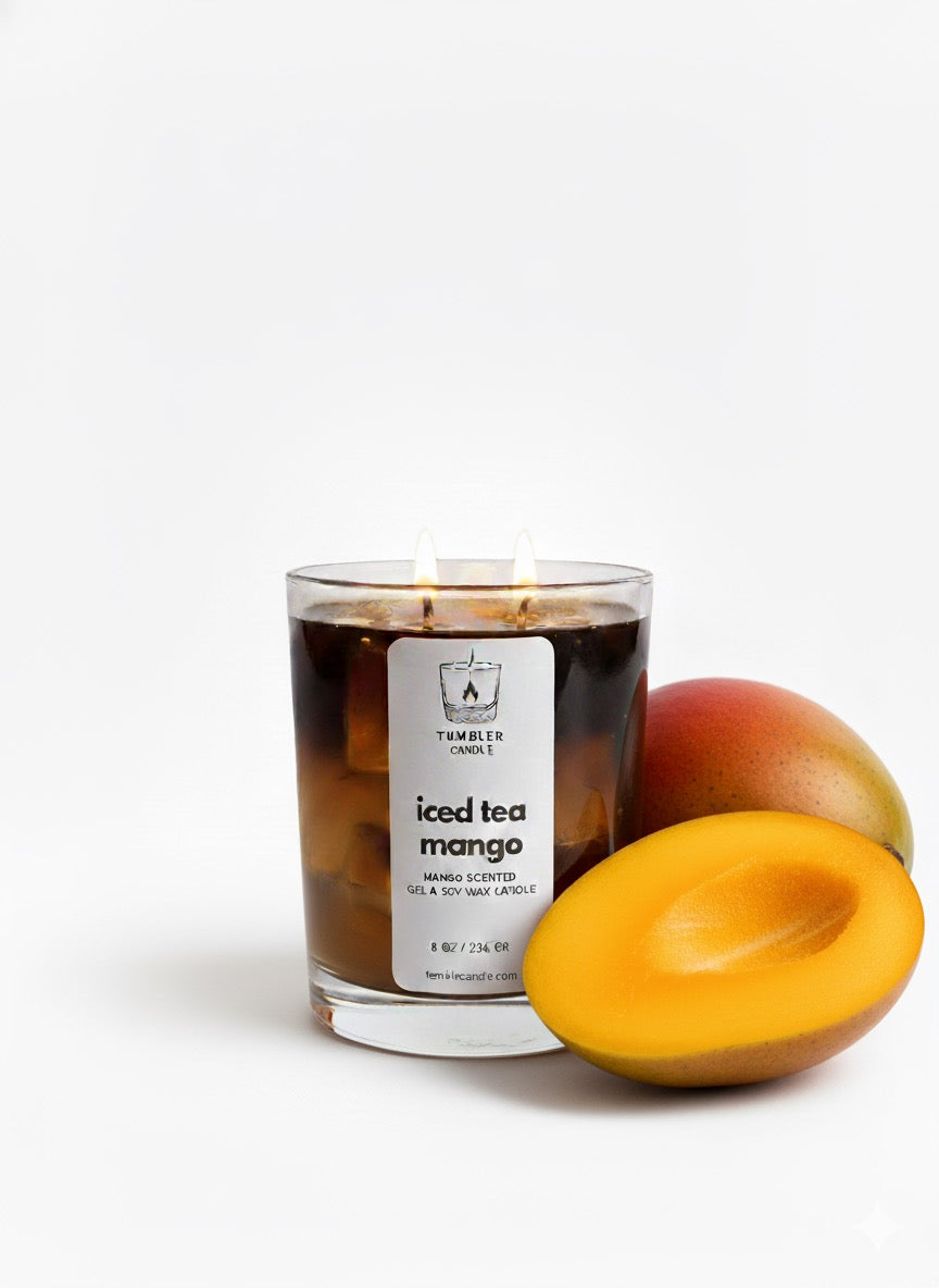 Iced Tea Mango - Mango Kokulu Jel Mum - 8 Oz/236 gr
