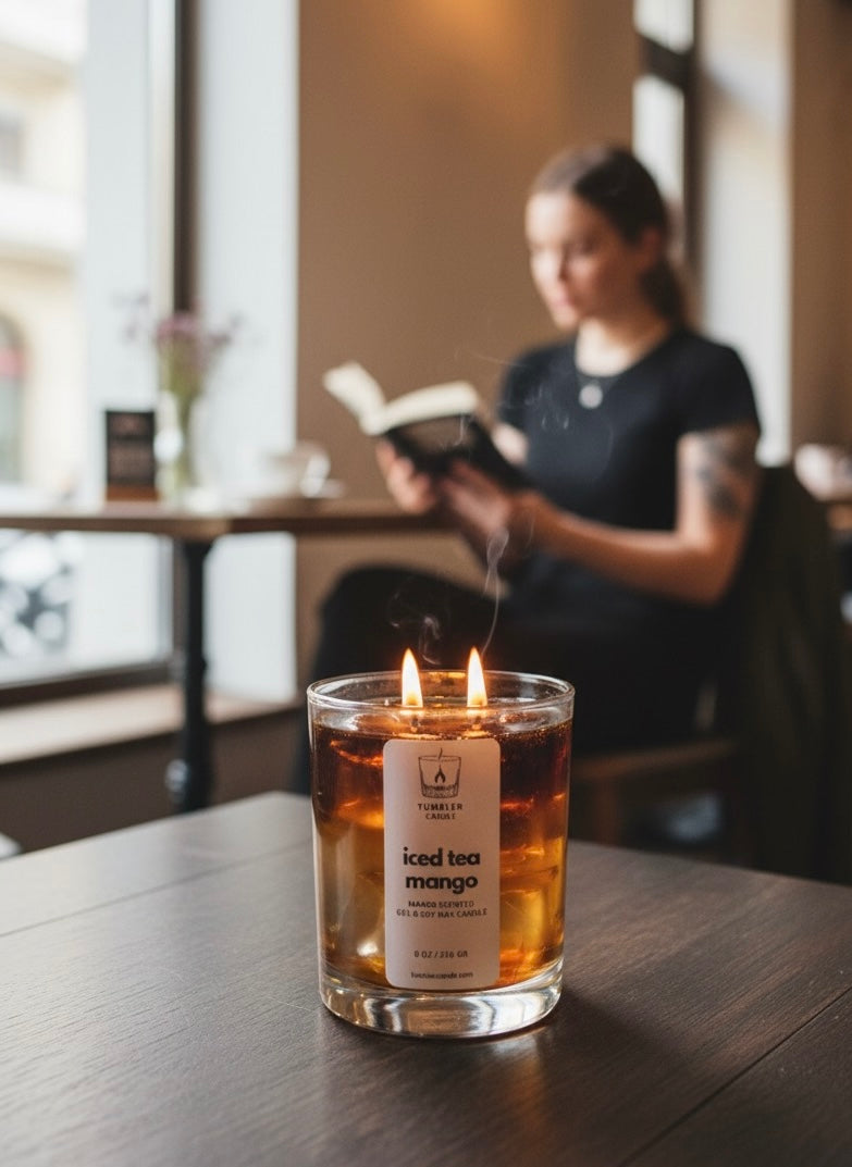 Iced Tea Mango - Mango Kokulu Jel Mum - 8 Oz/236 gr