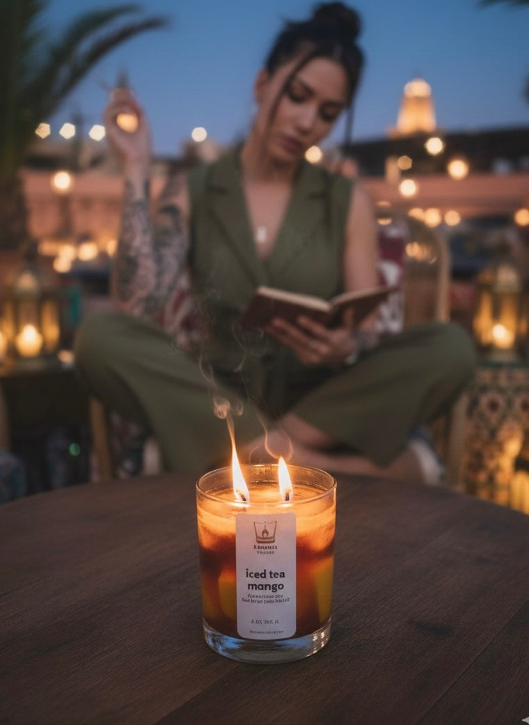 Iced Tea Mango - Mango Kokulu Jel Mum - 8 Oz/236 gr