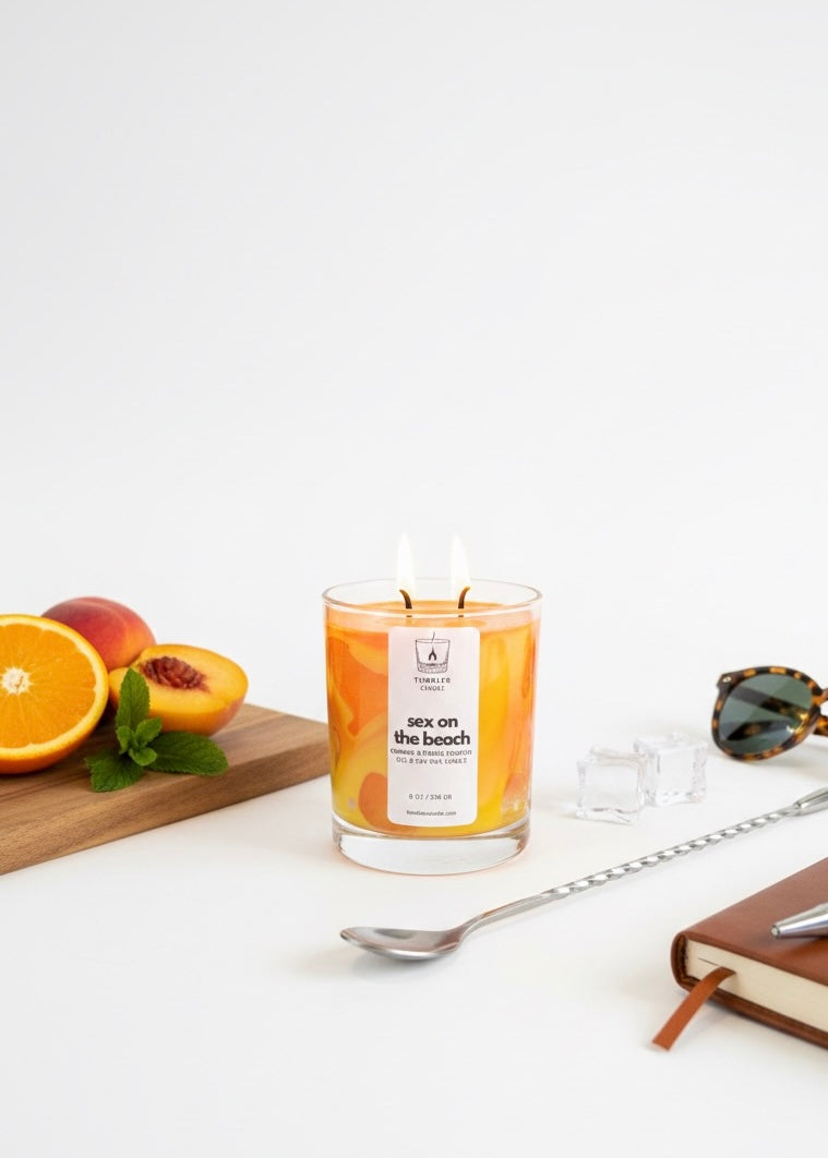 Sex on the Beach - Portakal ve Şeftali Kokulu Soya & Jel Mum - 8 0z/236 gr