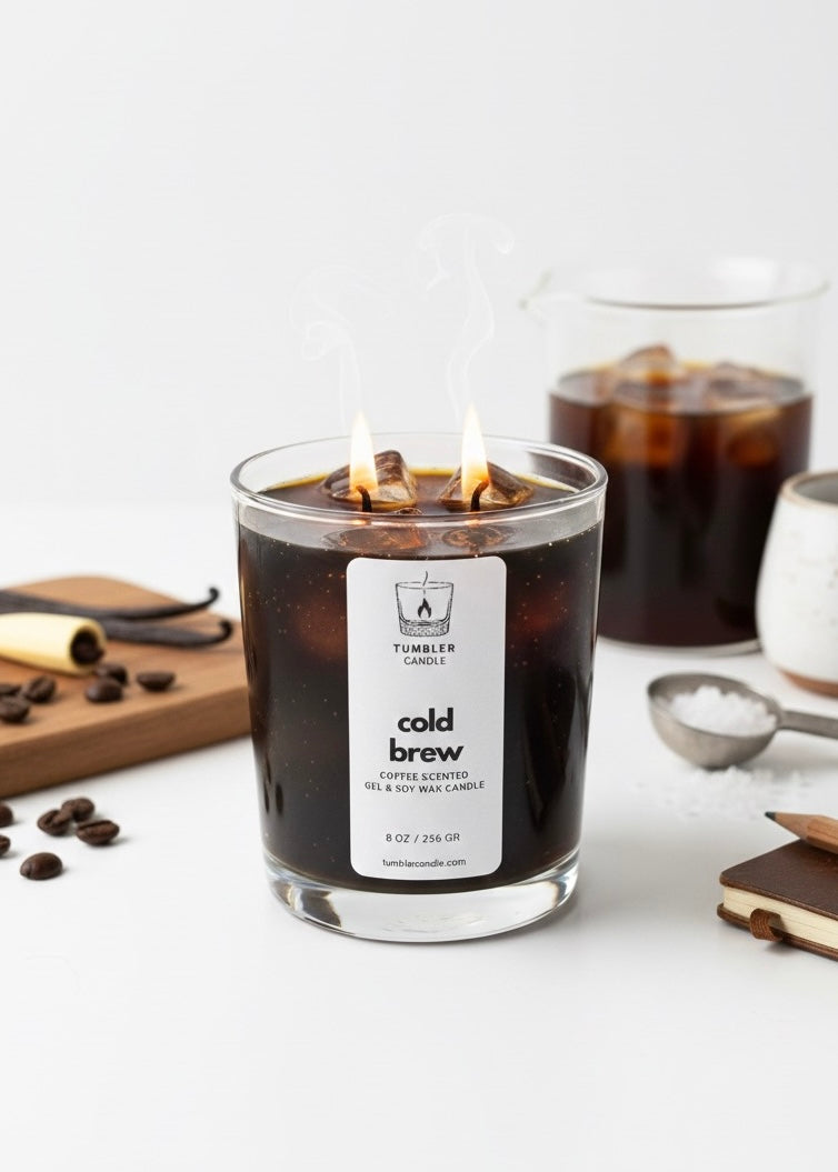 Cold Brew - Kahve Kokulu Jel Mum - 8 0z/236 gr