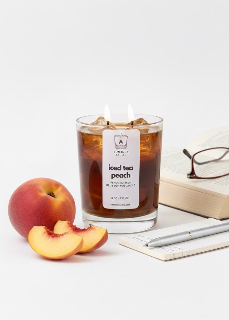 Iced Tea Şeftali - Şeftali Kokulu Jel Mum - 8 Oz/236 gr