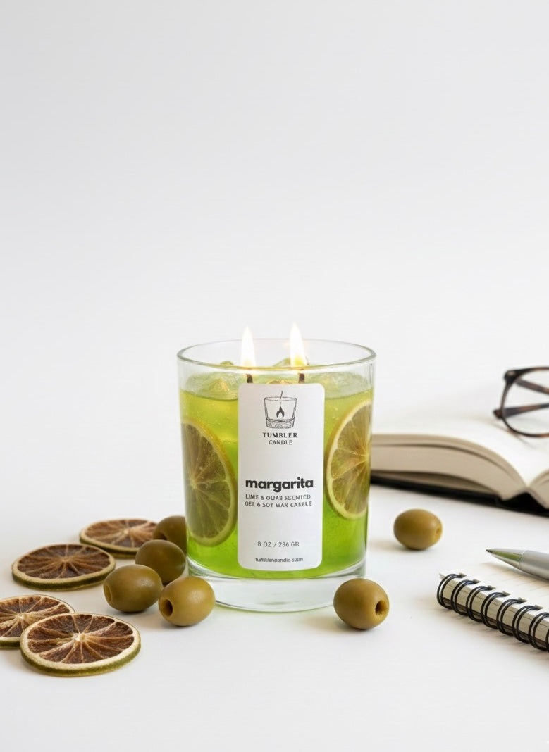 Margarita - Lime ve Zeytin Kokulu Jel Mum - 8 0z/236 gr