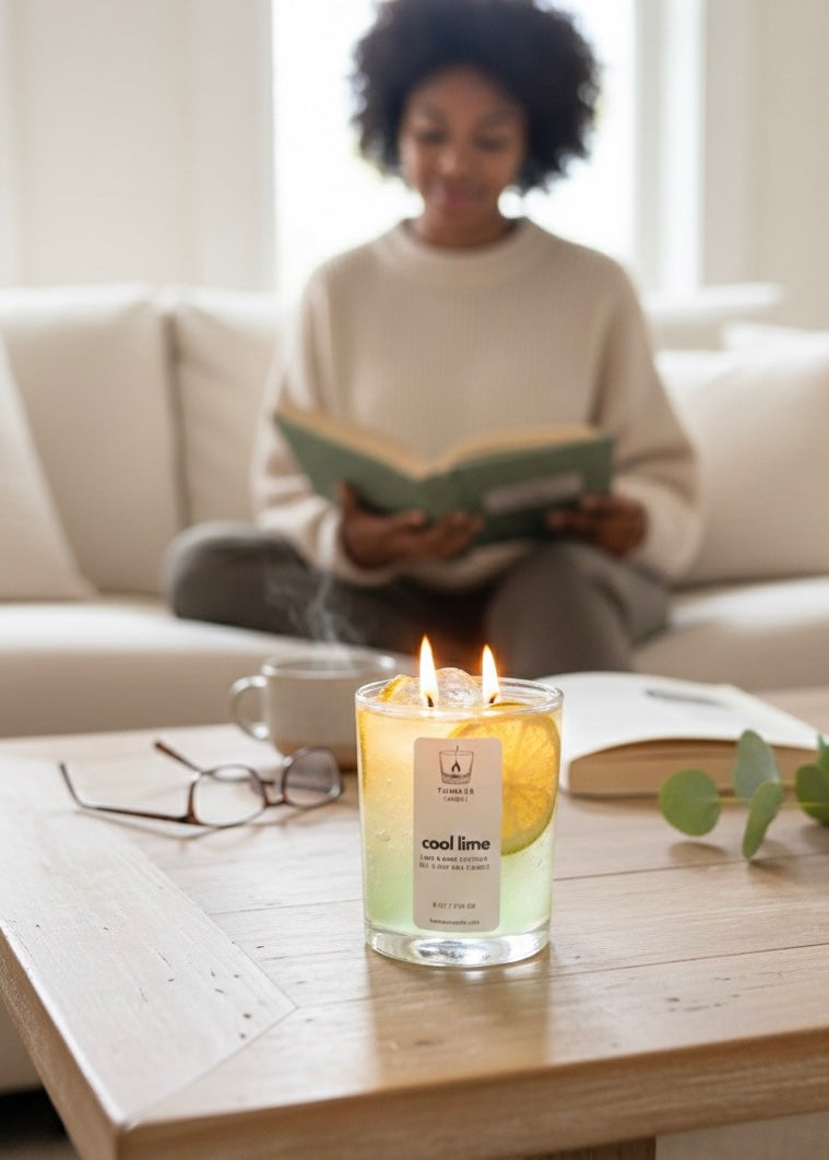 Cool Lime -  Lime ve Nane Kokulu Jel Mum - 8 0z/236 gr