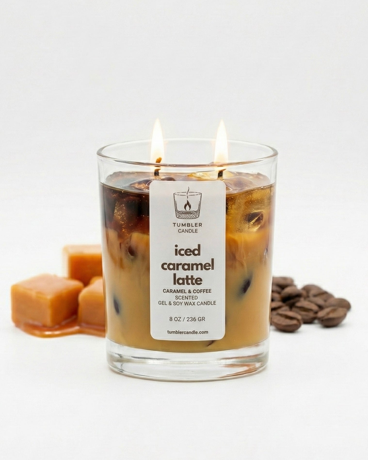 Iced Caramel Latte - Kahve ve Karamel Kokulu Soya Mum