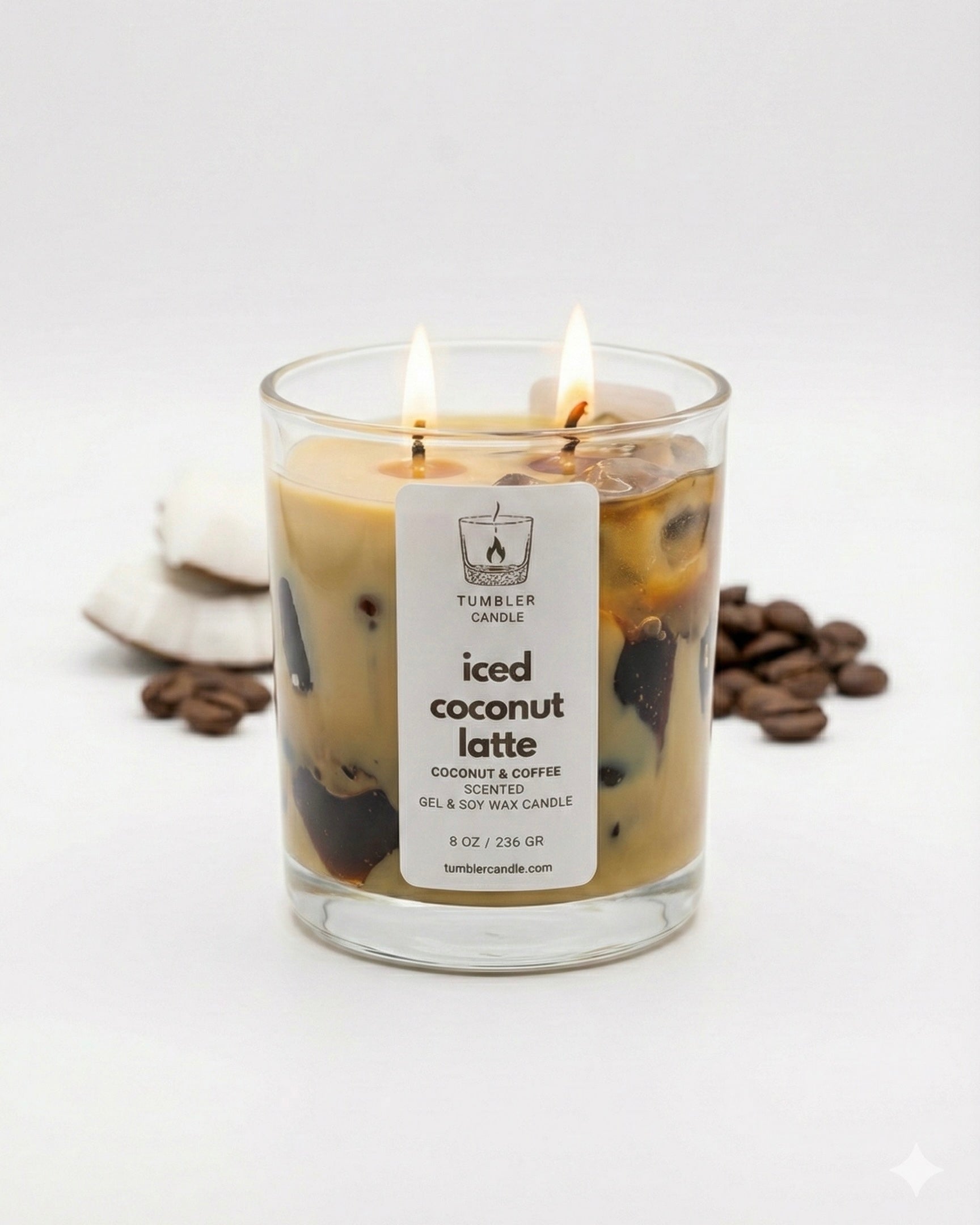 Iced Coconut Latte - Kahve ve Hindistan Cevizi Kokulu Soya Mum