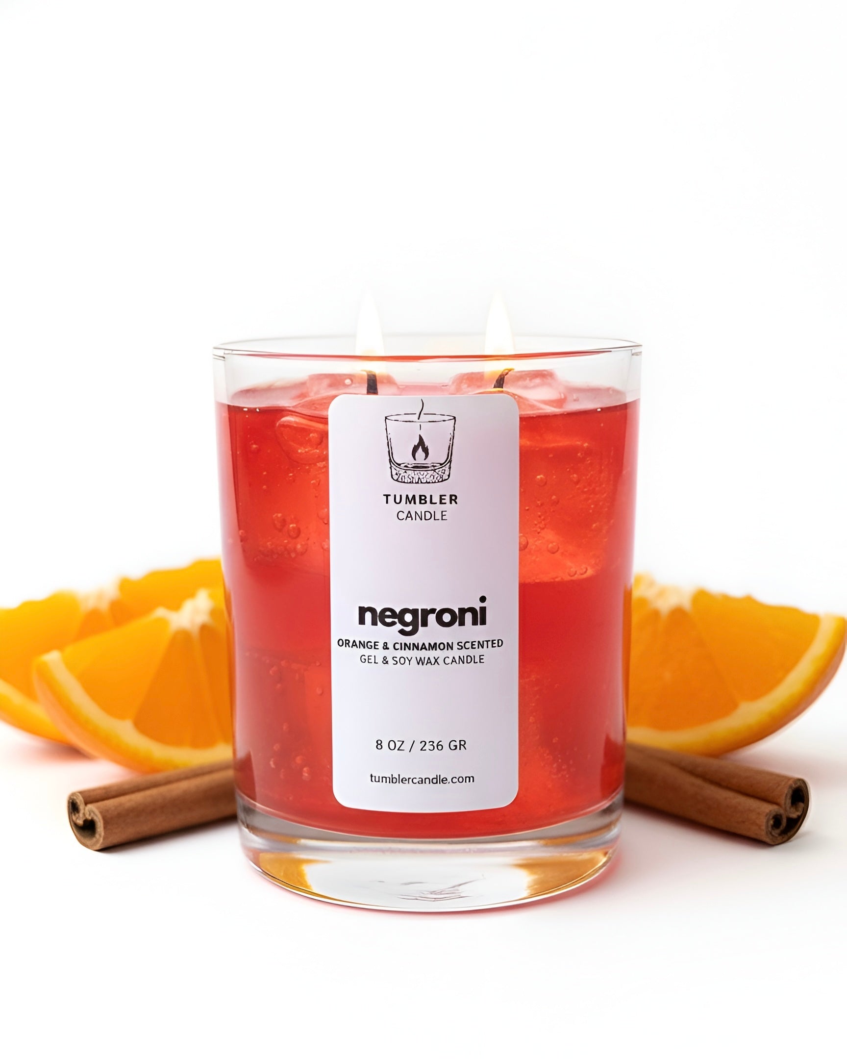 Negroni - Portakal ve Tarçın Kokulu Jel Mum