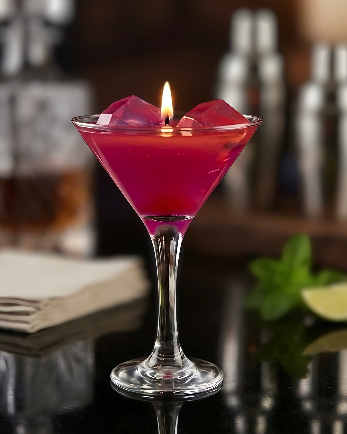 Cosmopolitan - Böğürtlen ve Limon Kokulu Jel Mum