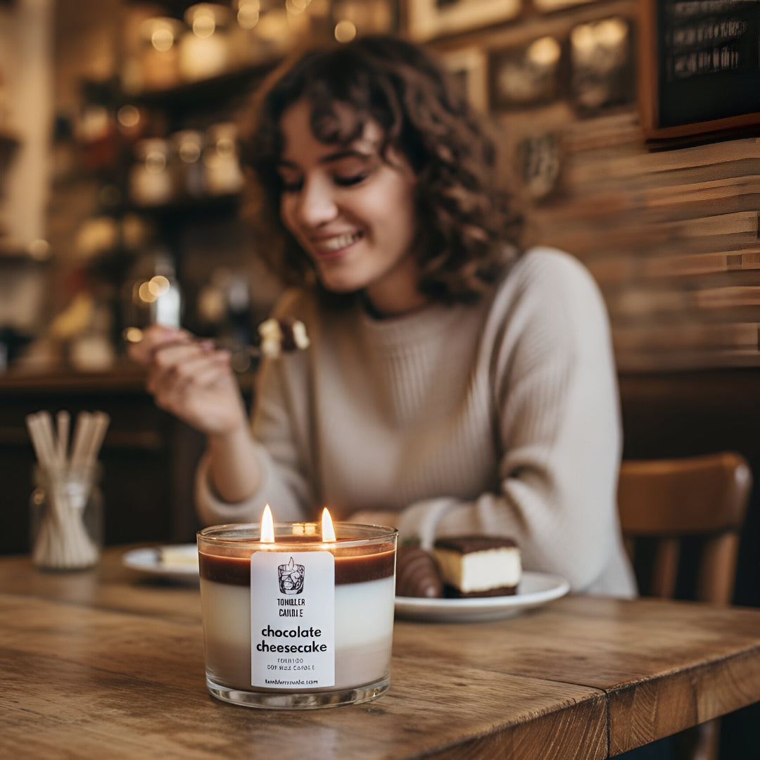 Chocolate Cheesecake - Çikolatalı Cheesecake Kokulu Soya & Jel Mum