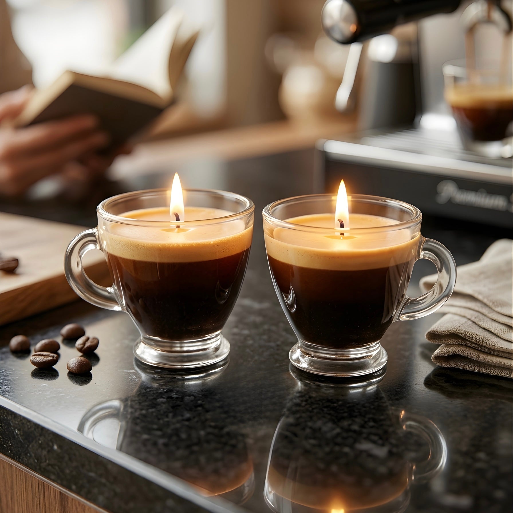 Espresso - Mini 2'li Set Kahve Kokulu Soya Mum