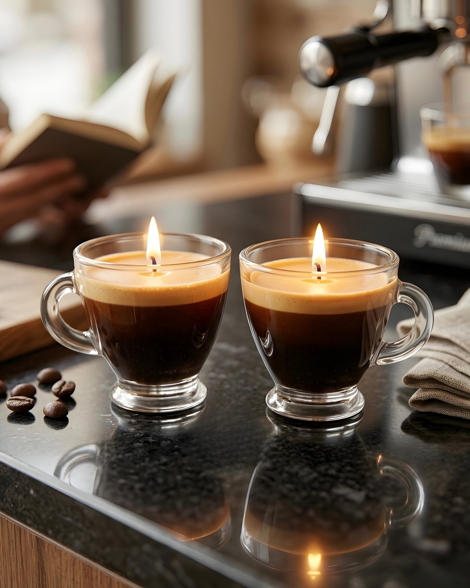 Espresso - Mini 2'li Set Kahve Kokulu Soya Mum