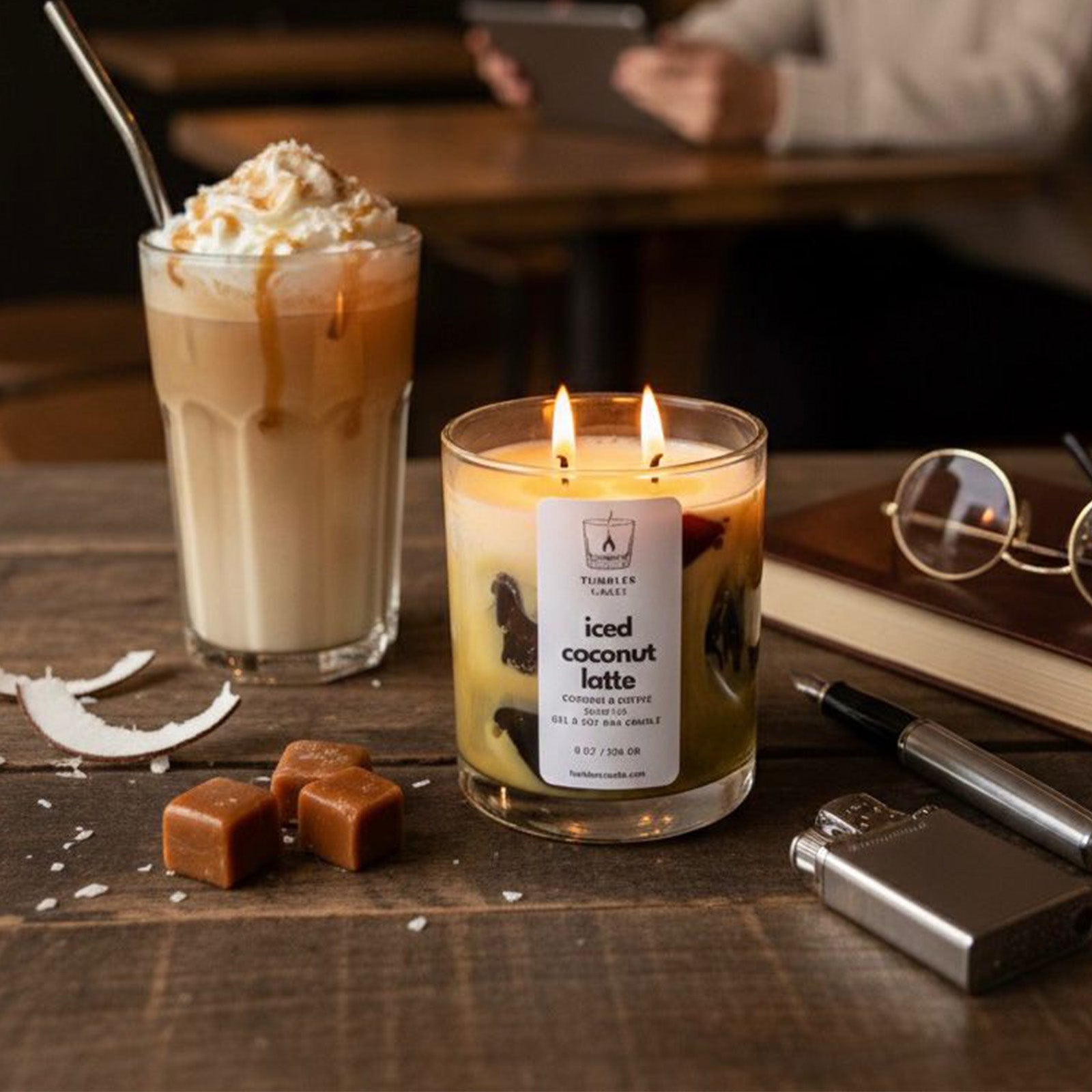 Iced Coconut Latte - Kahve ve Hindistan Cevizi Kokulu Soya Mum