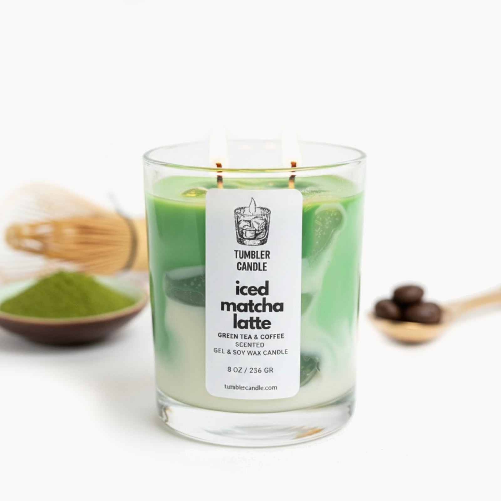 Iced Matcha Latte - Yeşil Çay & Kahve Kokulu Soya Mum