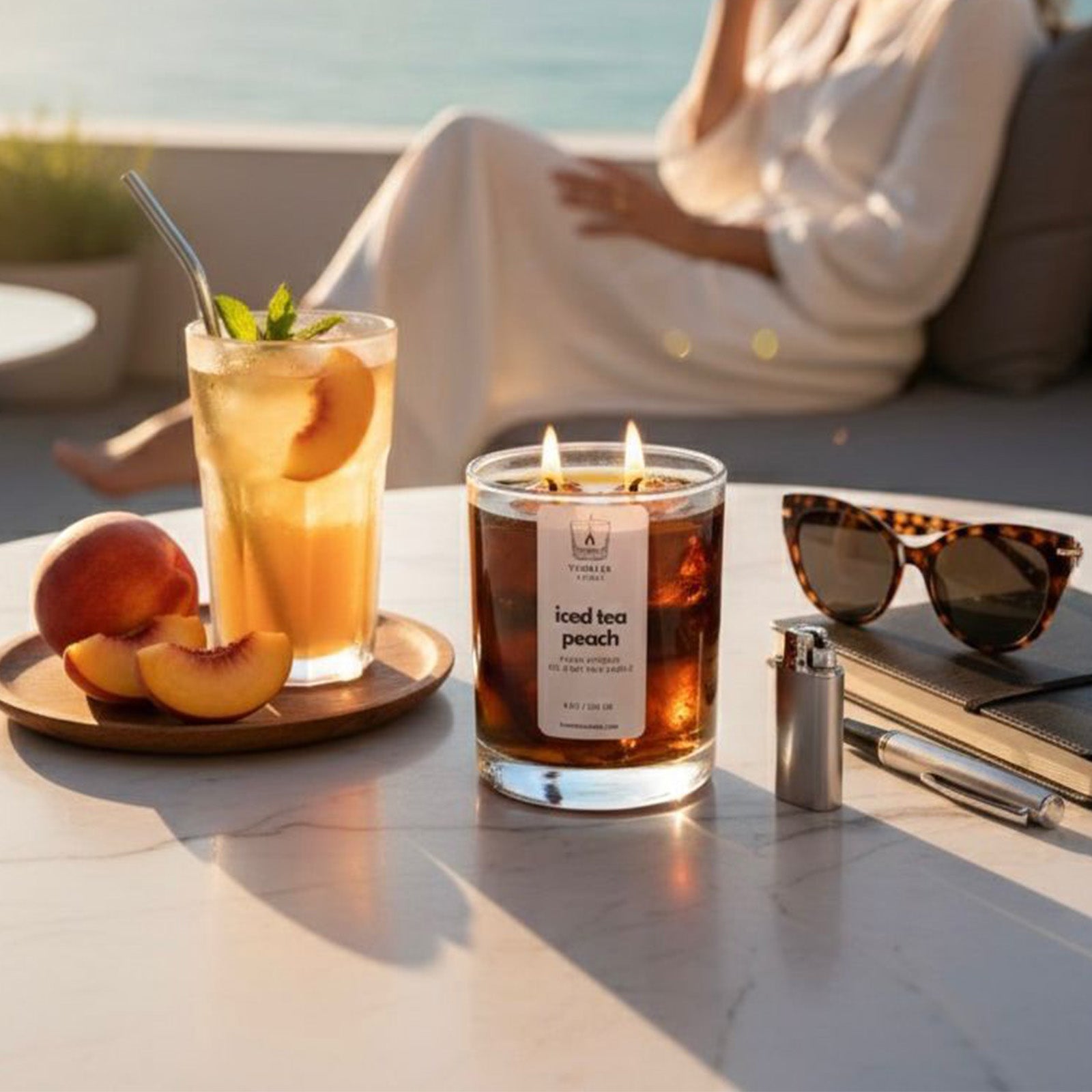 Iced Tea Şeftali - Şeftali Kokulu Jel Mum