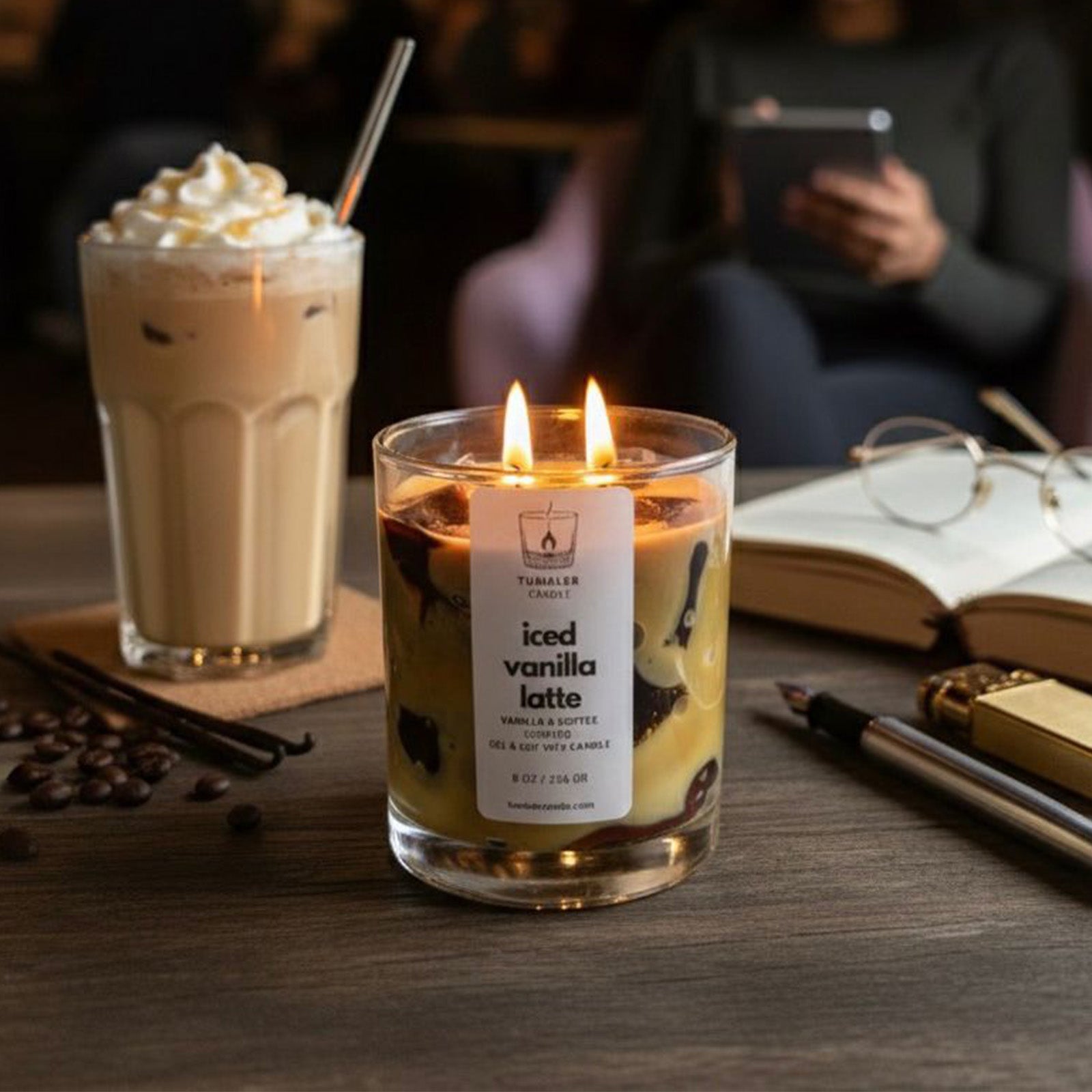 Iced Vanilla Latte - Kahve ve Vanilya Kokulu Soya Mum