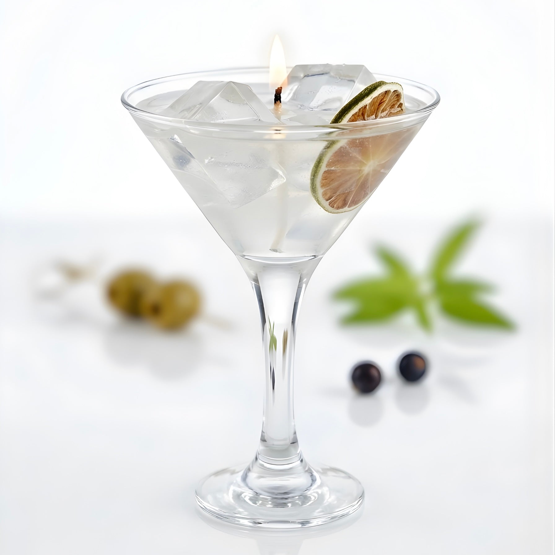 Martini - Zeytin, Portakal ve Limon Kokulu Jel Mum