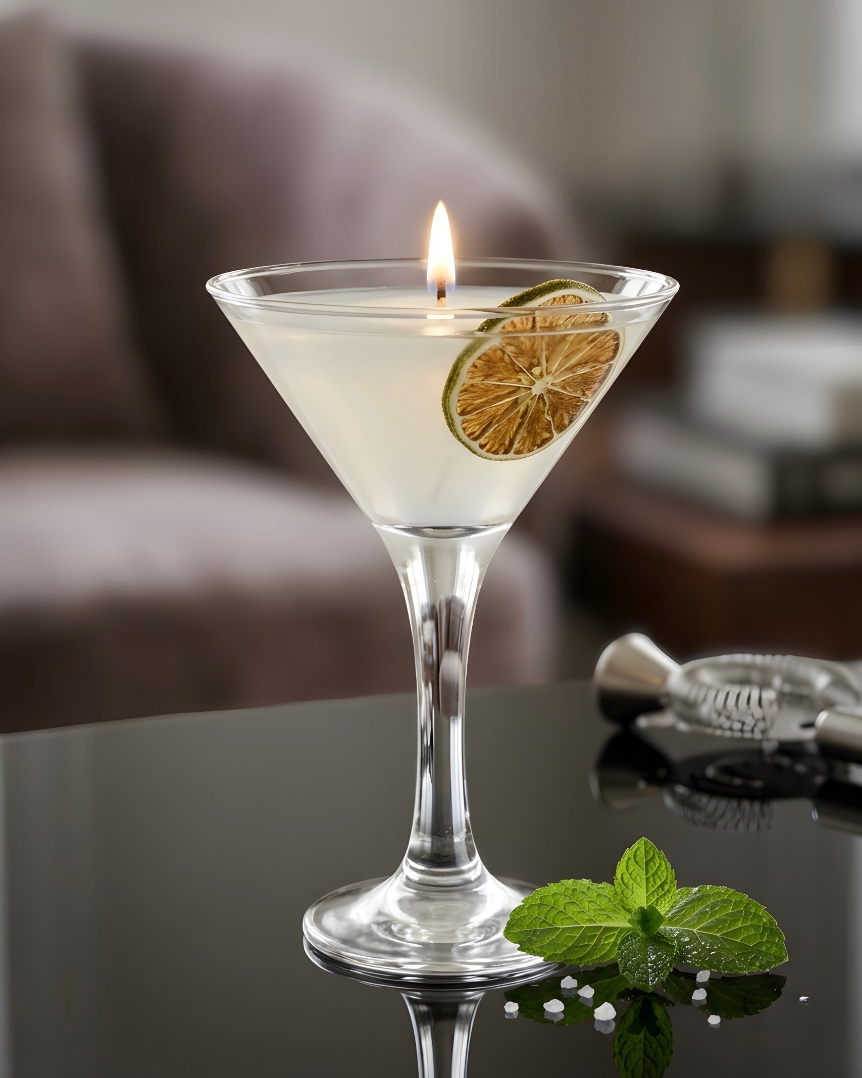 Martini - Zeytin, Portakal ve Limon Kokulu Jel Mum