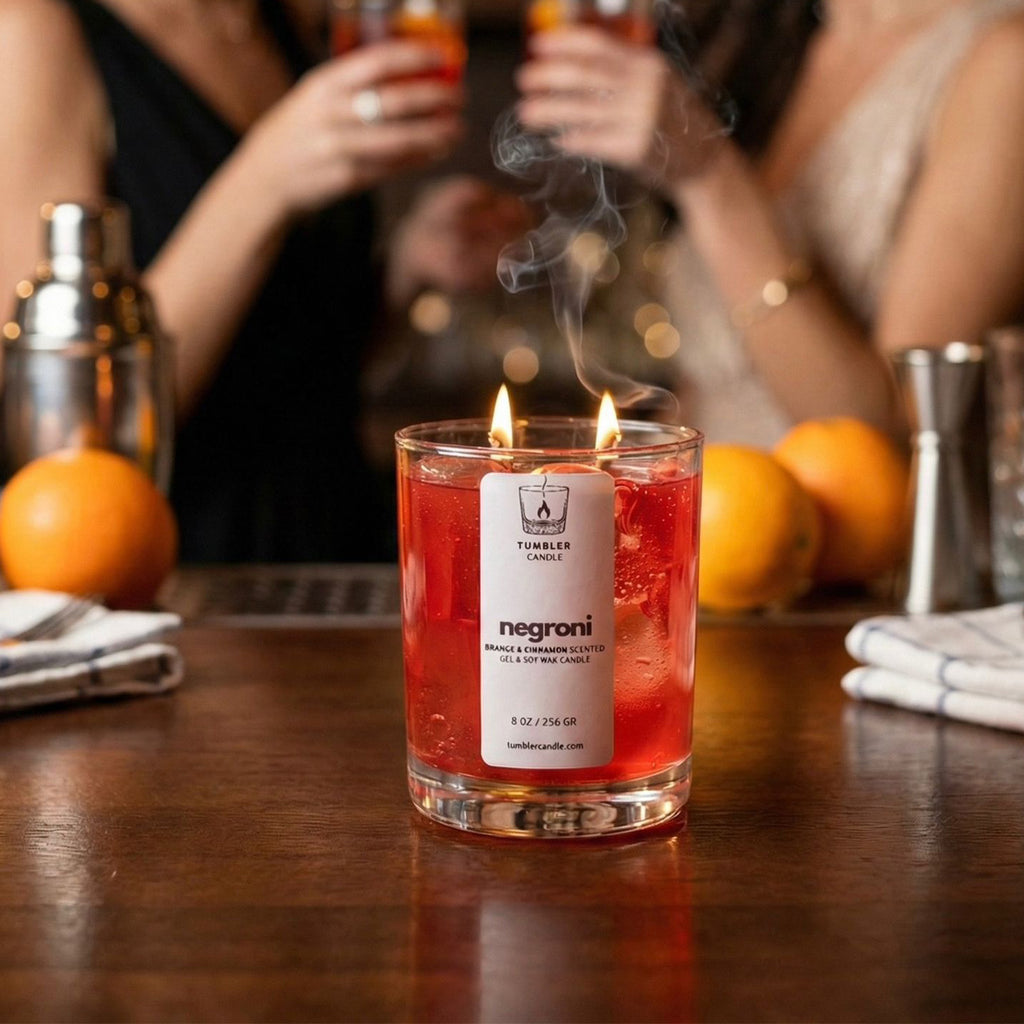 Negroni - Portakal ve Tarçın Kokulu Jel Mum