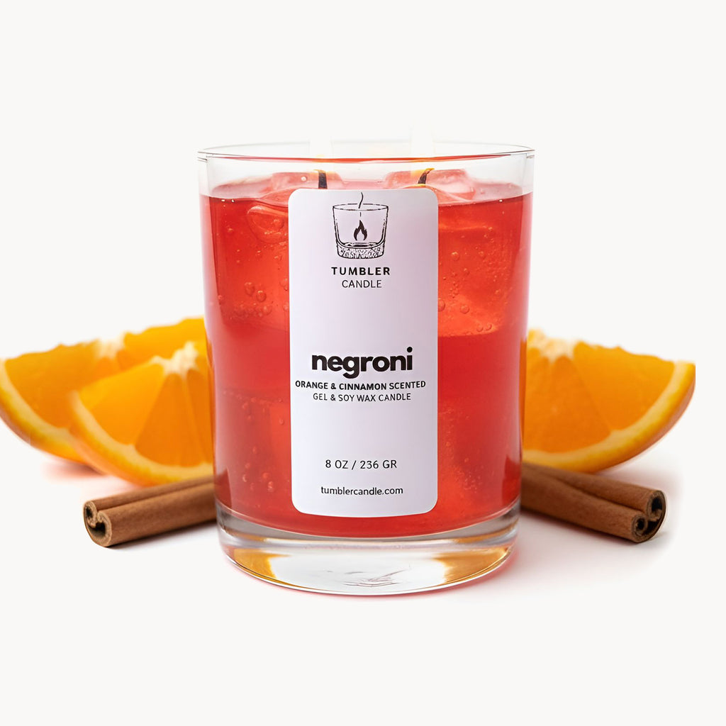 Negroni - Portakal ve Tarçın Kokulu Jel Mum