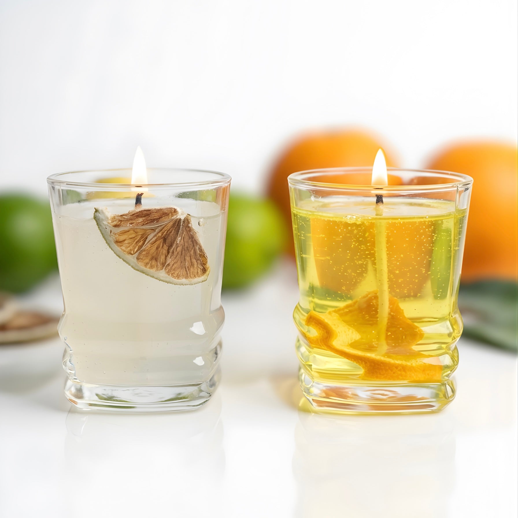 Tequila - Mini 2'li set - Portakal, Limon ve Tarçın Kokulu Jel Mum