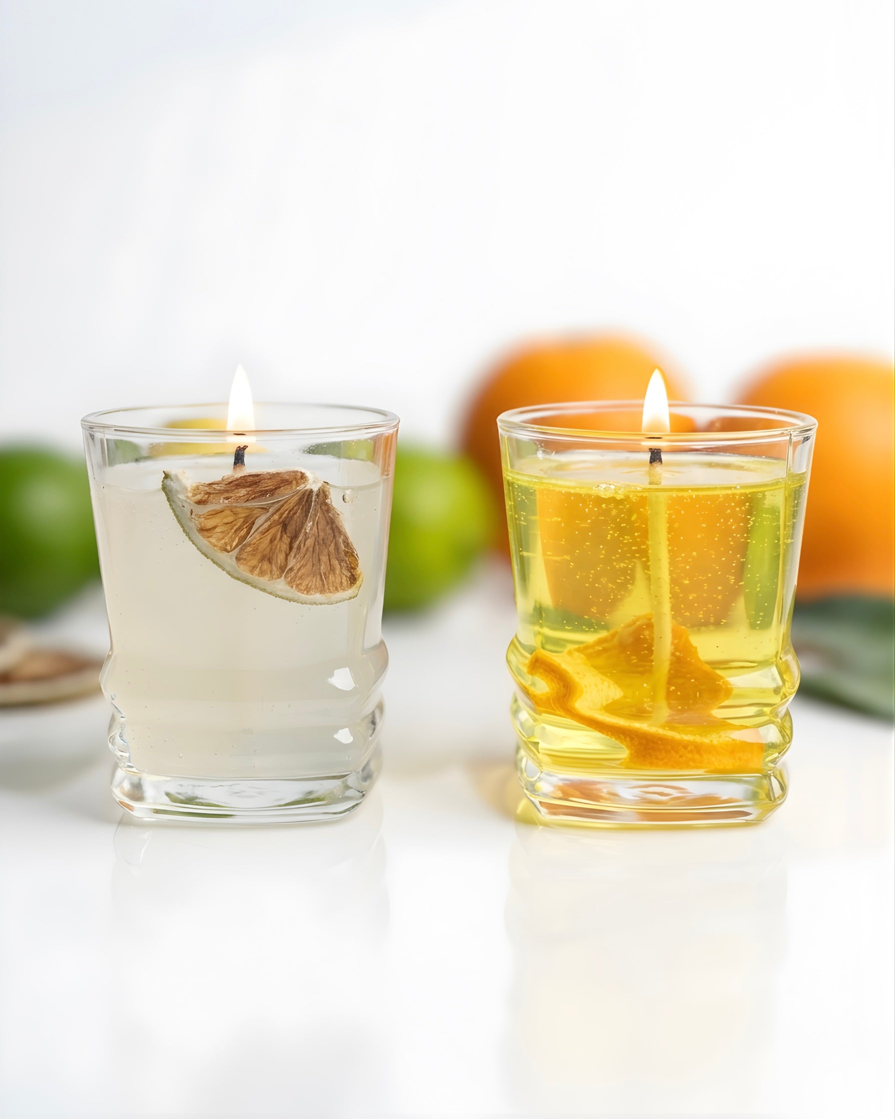 Tequila - Mini 2'li set - Portakal, Limon ve Tarçın Kokulu Jel Mum