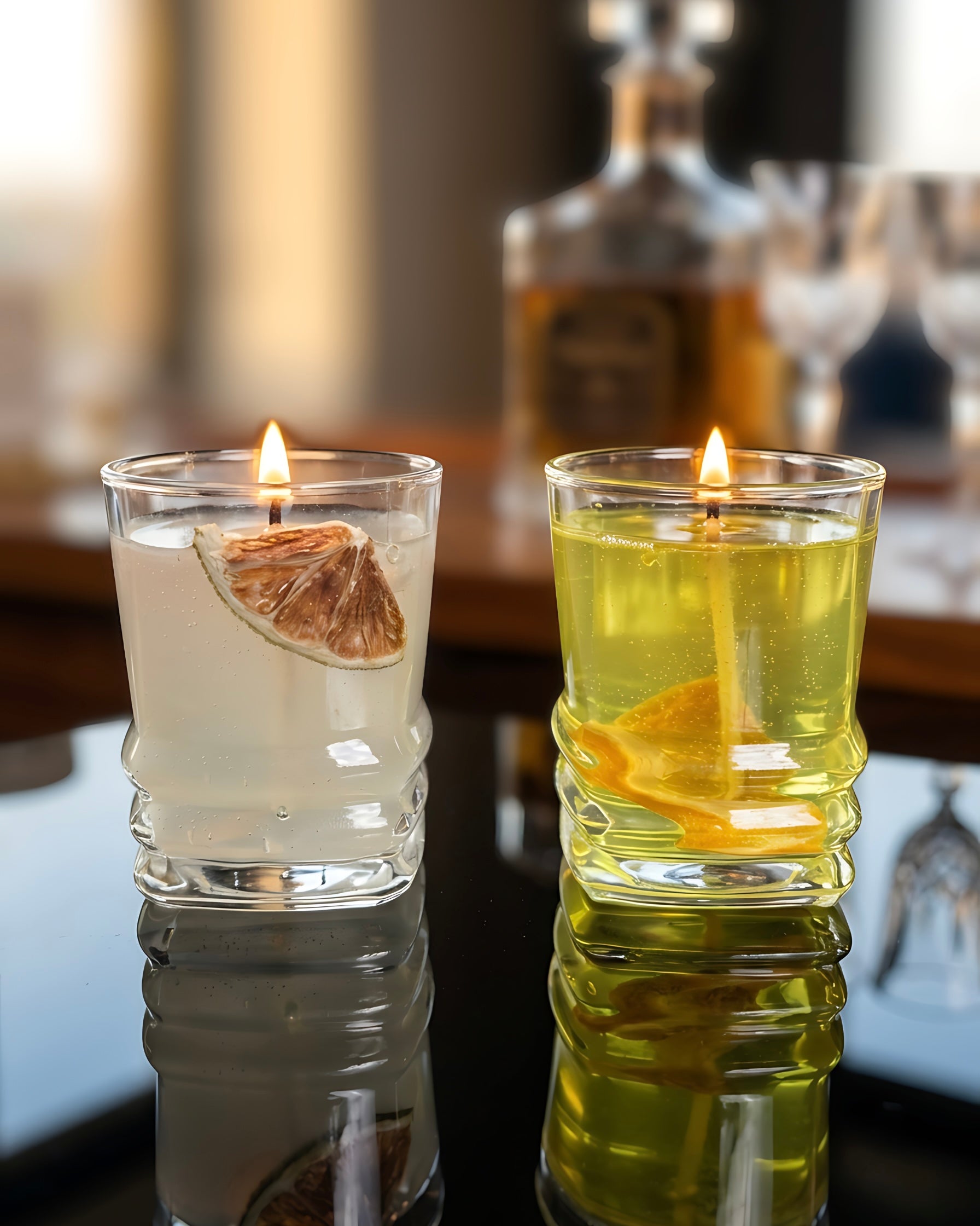 Tequila - Mini 2'li set - Portakal, Limon ve Tarçın Kokulu Jel Mum